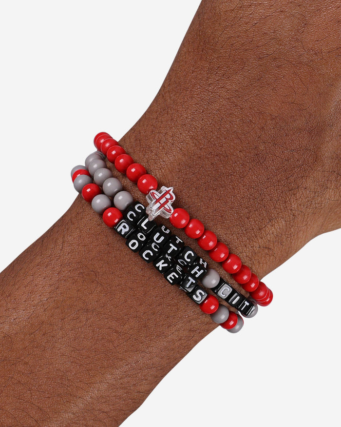 Houston Rockets 3 Pack Beaded Friendship Bracelet FOCO - FOCO.com