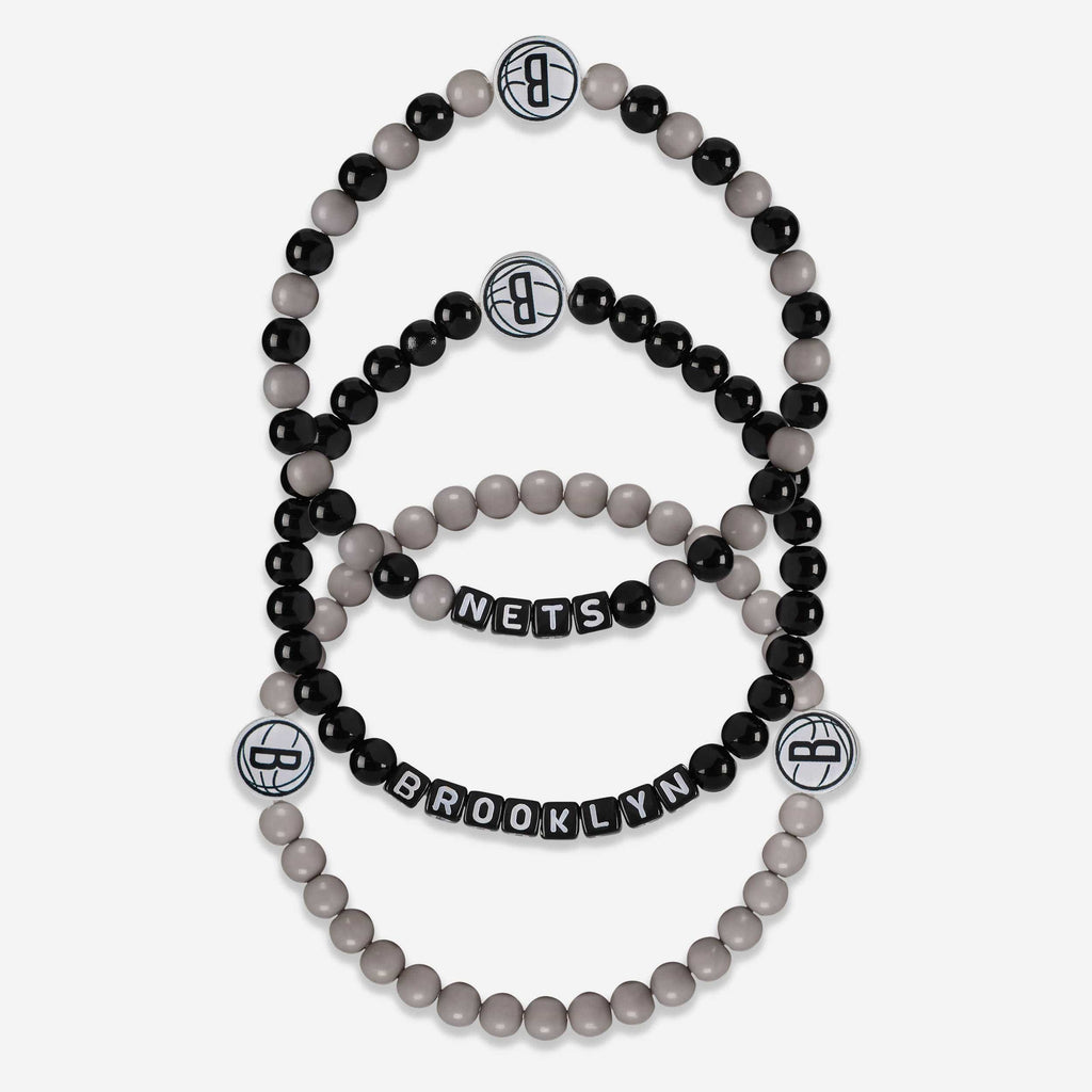 Brooklyn Nets 3 Pack Beaded Friendship Bracelet FOCO - FOCO.com