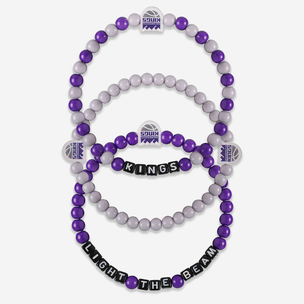 Sacramento Kings 3 Pack Beaded Friendship Bracelet FOCO - FOCO.com