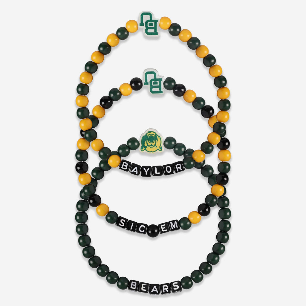 Baylor Bears 3 Pack Beaded Friendship Bracelet FOCO - FOCO.com