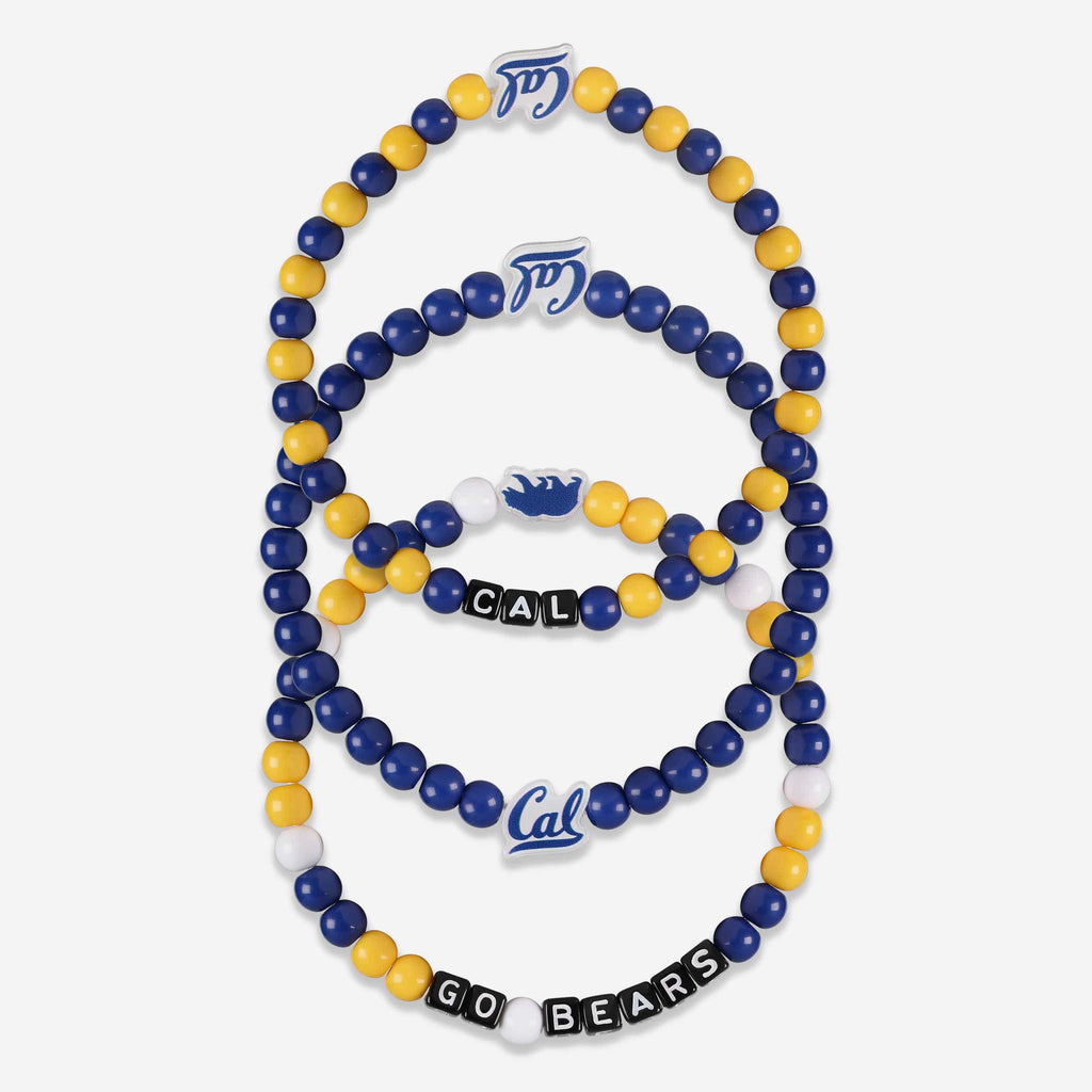 California Bears 3 Pack Beaded Friendship Bracelet FOCO - FOCO.com