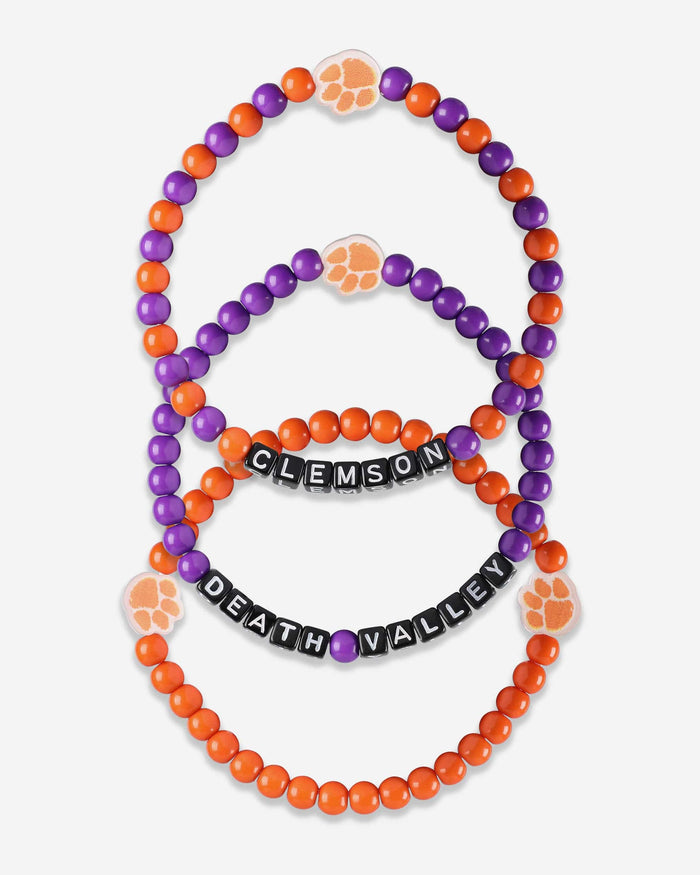 Clemson Tigers 3 Pack Beaded Friendship Bracelet FOCO - FOCO.com