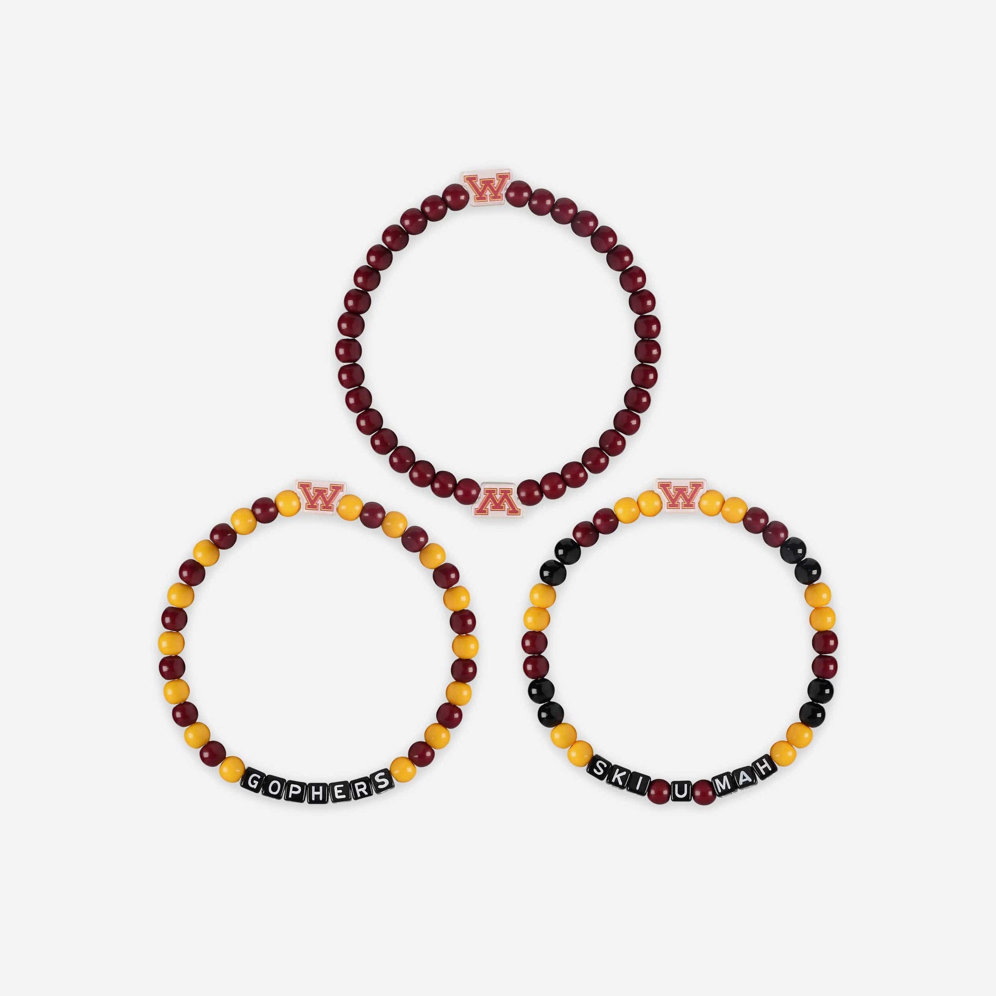 Minnesota Vikings NFL 3 Pack Beaded Friendship Bracelet