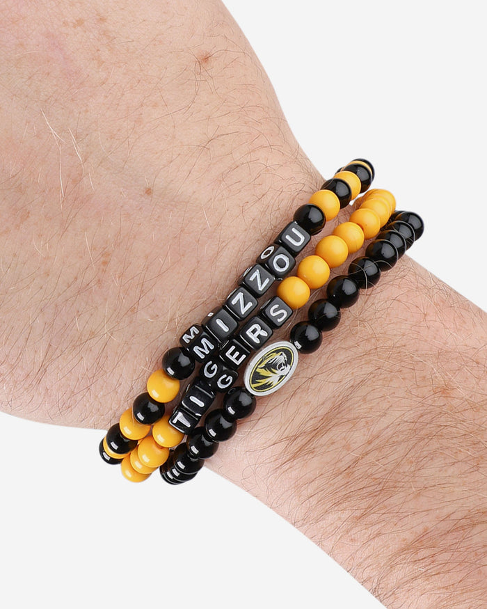 Missouri Tigers 3 Pack Beaded Friendship Bracelet FOCO - FOCO.com