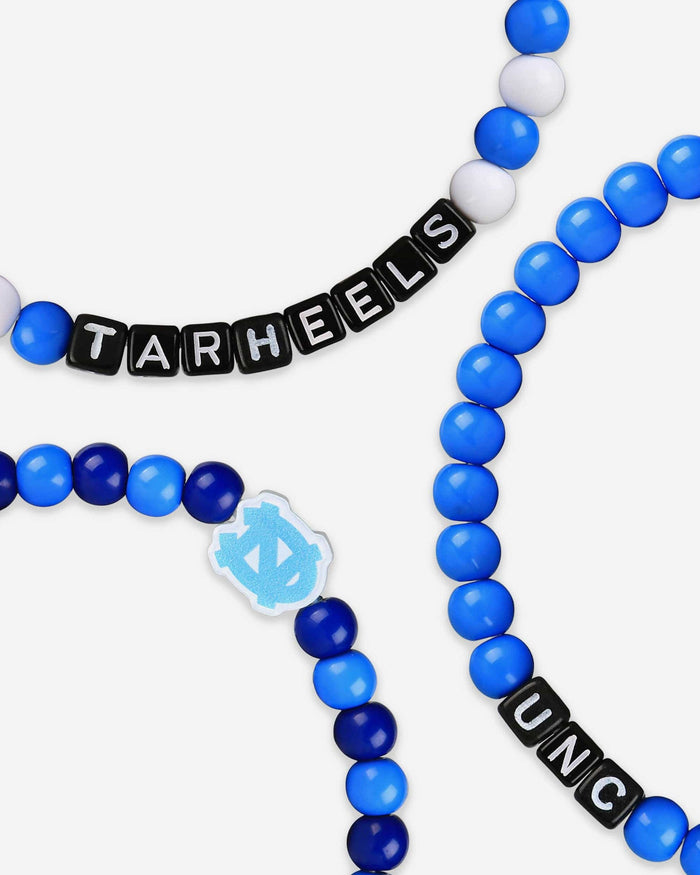 North Carolina Tar Heels 3 Pack Beaded Friendship Bracelet FOCO - FOCO.com