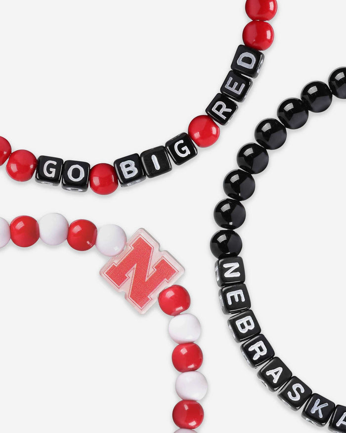 Nebraska Cornhuskers 3 Pack Beaded Friendship Bracelet FOCO - FOCO.com