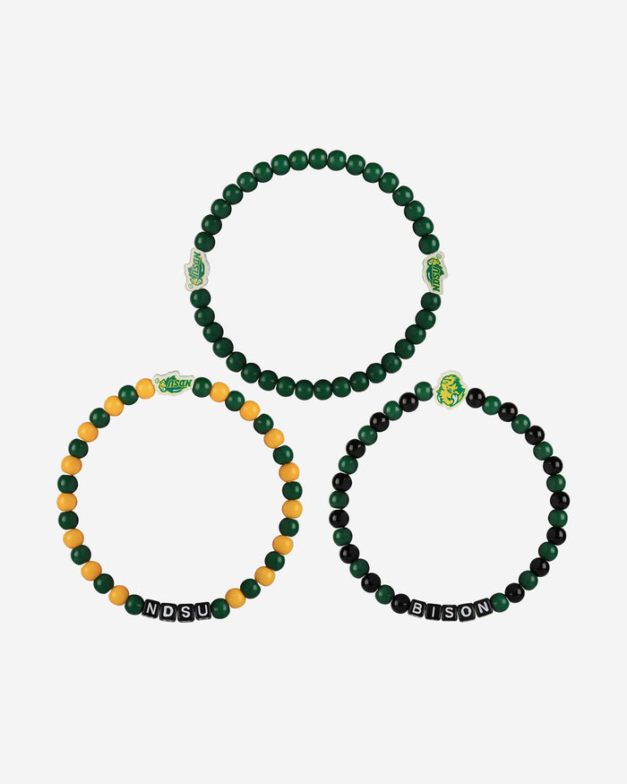 North Dakota State Bison 3 Pack Beaded Friendship Bracelet FOCO - FOCO.com