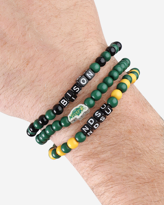 North Dakota State Bison 3 Pack Beaded Friendship Bracelet FOCO - FOCO.com