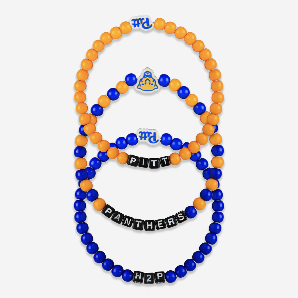 Pittsburgh Panthers 3 Pack Beaded Friendship Bracelet FOCO - FOCO.com