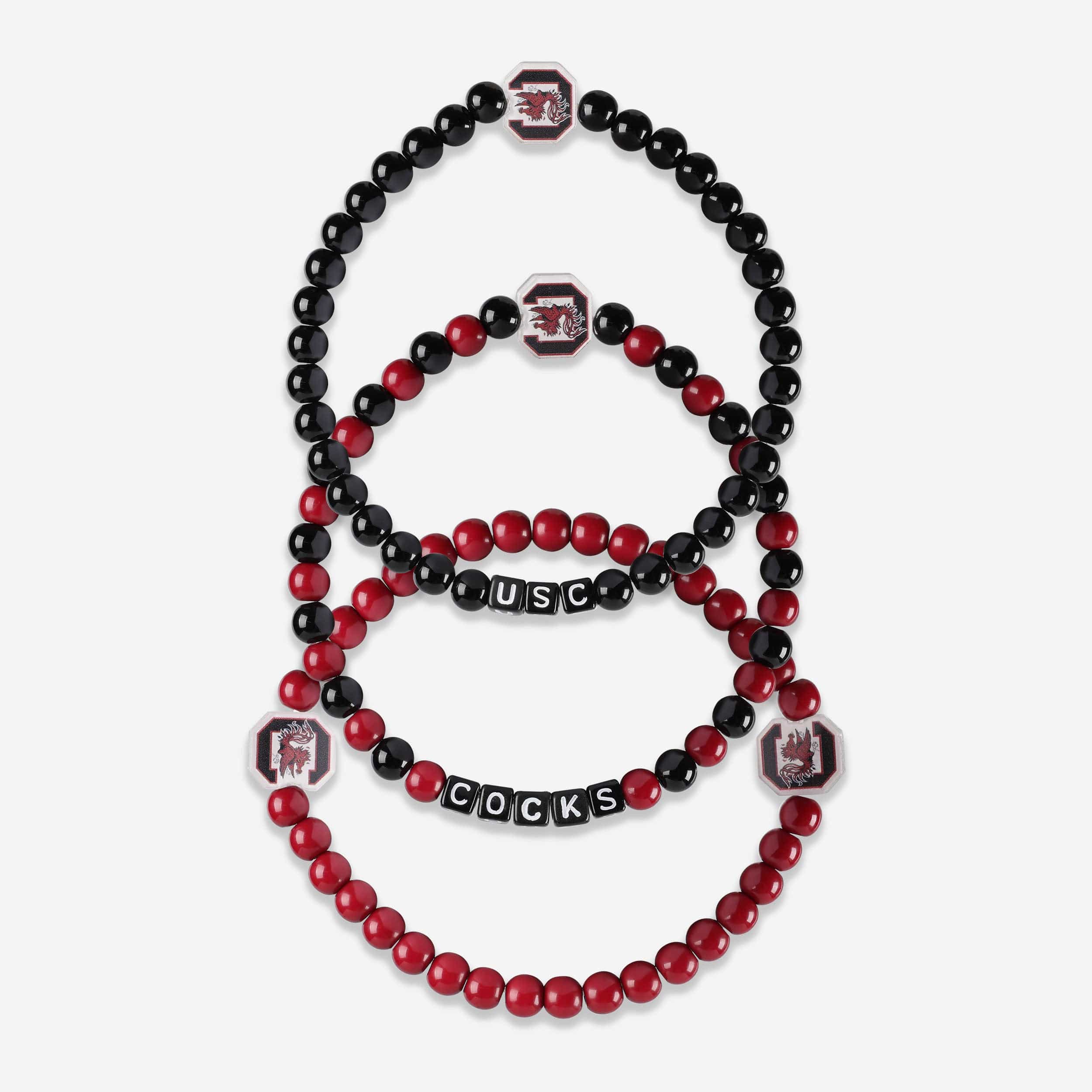 Louisville Cardinals Euro Bead Necklace and Bracelet Set - Jewelry