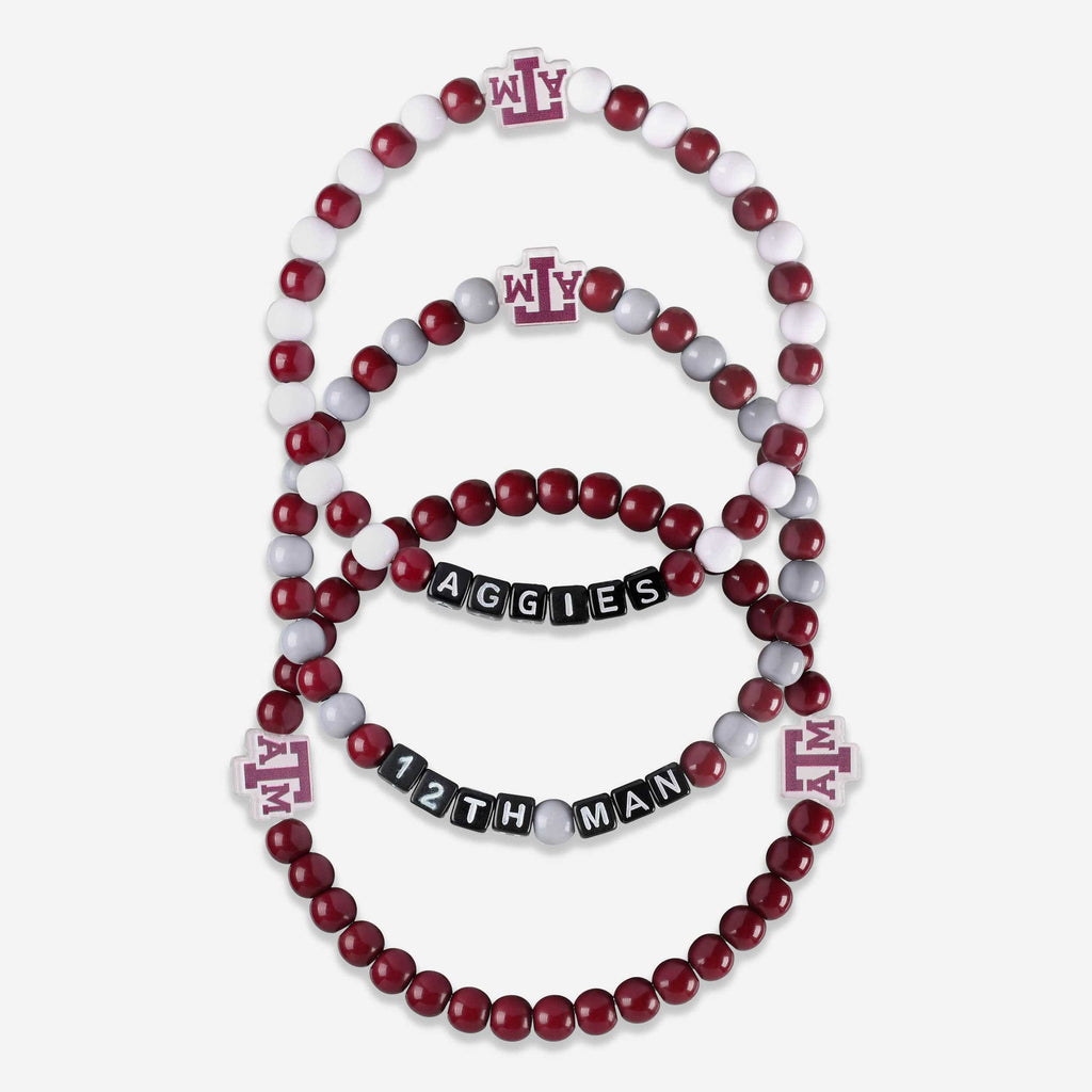 Texas A&M Aggies 3 Pack Beaded Friendship Bracelet FOCO - FOCO.com