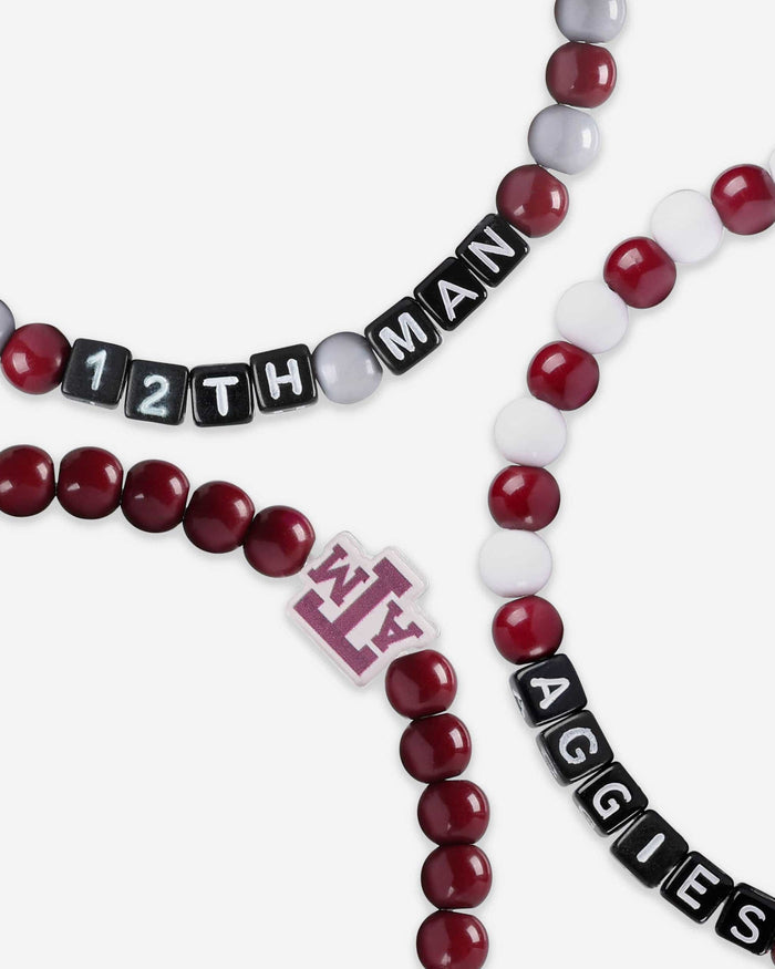 Texas A&M Aggies 3 Pack Beaded Friendship Bracelet FOCO - FOCO.com