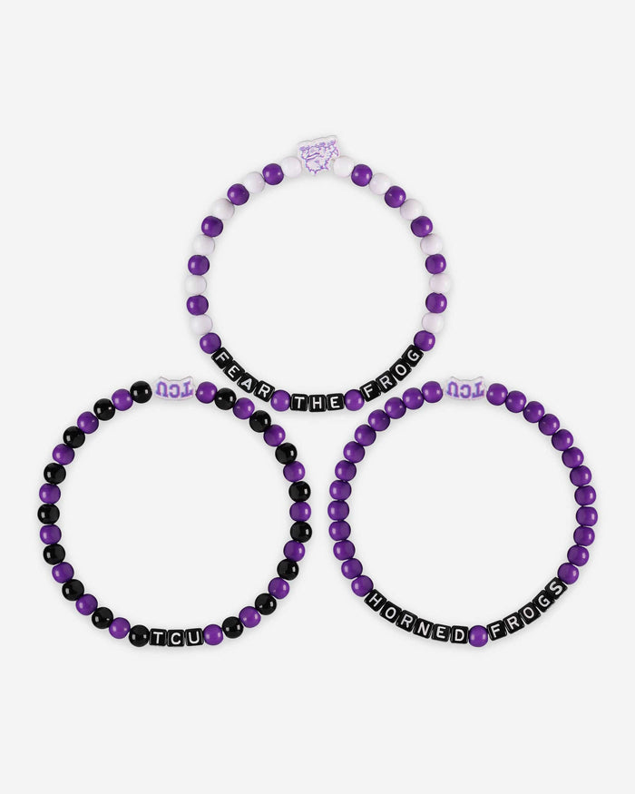 TCU Horned Frogs 3 Pack Beaded Friendship Bracelet FOCO - FOCO.com