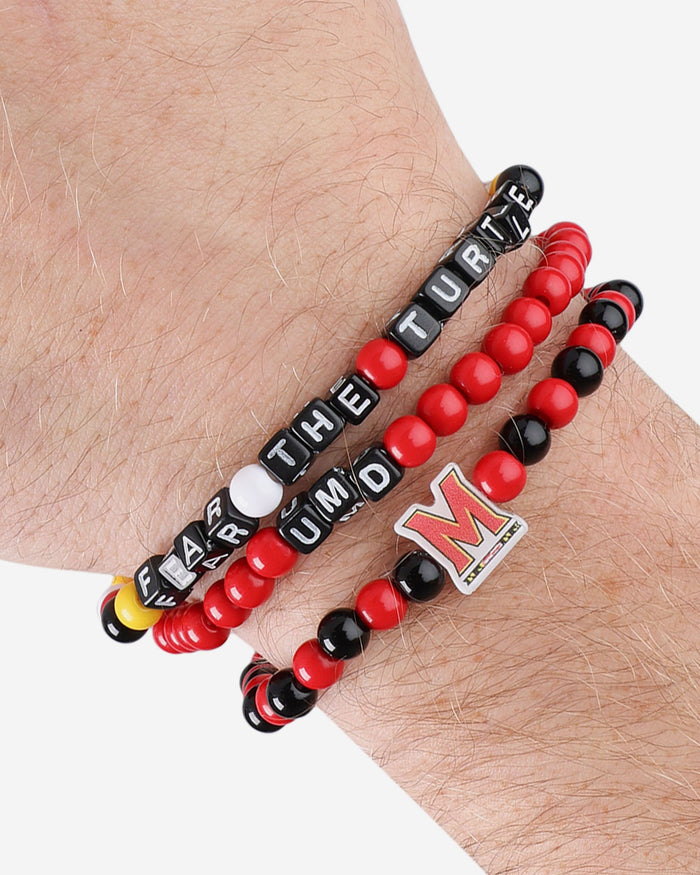 Maryland Terrapins 3 Pack Beaded Friendship Bracelet FOCO - FOCO.com