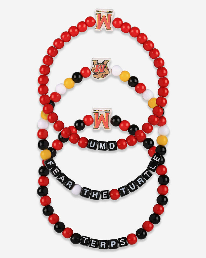 Maryland Terrapins 3 Pack Beaded Friendship Bracelet FOCO - FOCO.com