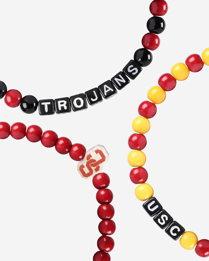 USC Trojans 3 Pack Beaded Friendship Bracelet FOCO - FOCO.com