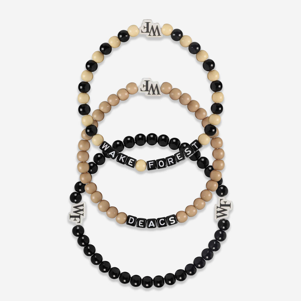 Wake Forest Demon Deacons 3 Pack Beaded Friendship Bracelet FOCO - FOCO.com