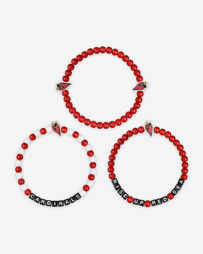 Arizona Cardinals 3 Pack Beaded Friendship Bracelet FOCO - FOCO.com