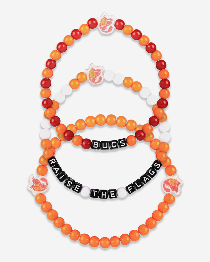 Tampa Bay Buccaneers Creamsicle 3 Pack Beaded Friendship Bracelet FOCO - FOCO.com