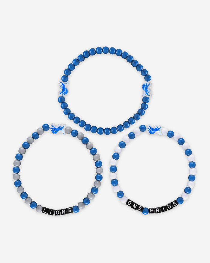 Detroit Lions 3 Pack Beaded Friendship Bracelet FOCO - FOCO.com