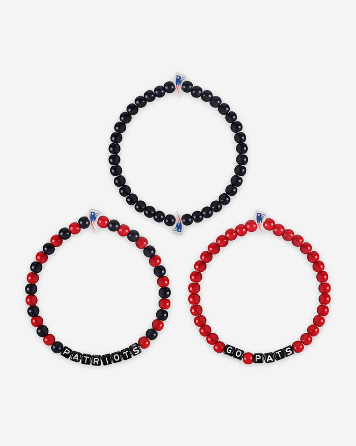 New England Patriots 3 Pack Beaded Friendship Bracelet FOCO - FOCO.com