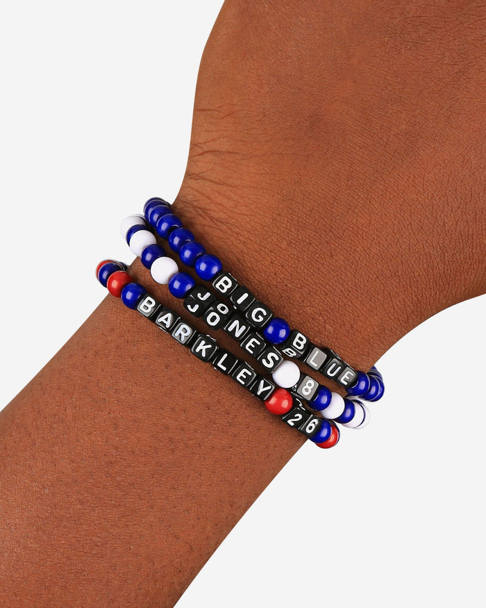 Daniel Jones & Saquon Barkley New York Giants 3 Pack Player Beaded Friendship Bracelet FOCO - FOCO.com