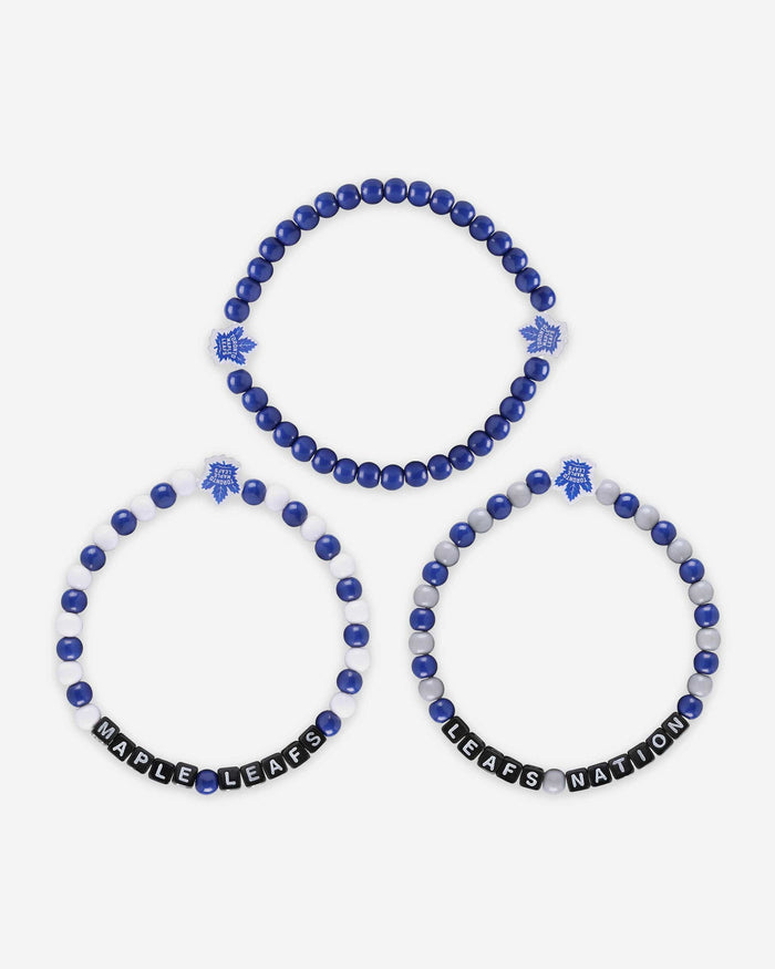 Toronto Maple Leafs 3 Pack Beaded Friendship Bracelet FOCO - FOCO.com