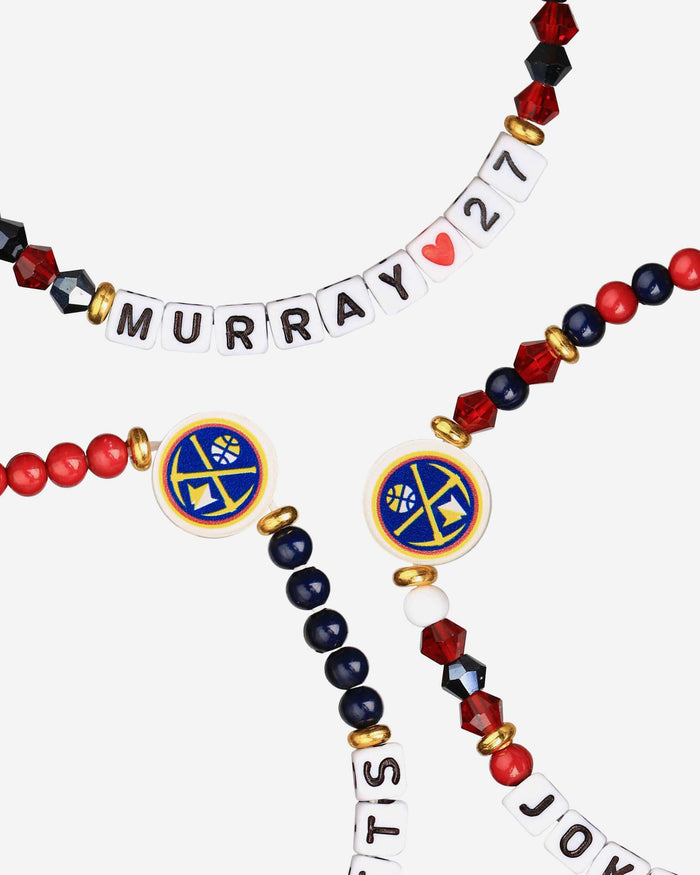 Nikola Jokic & Jamal Murray Denver Nuggets 3 Pack Player Friendship Bracelet FOCO - FOCO.com