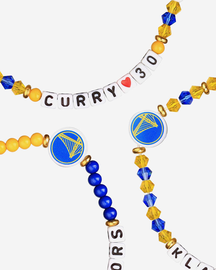 Steph Curry & Klay Thompson Golden State Warriors 3 Pack Player Friendship Bracelet FOCO - FOCO.com