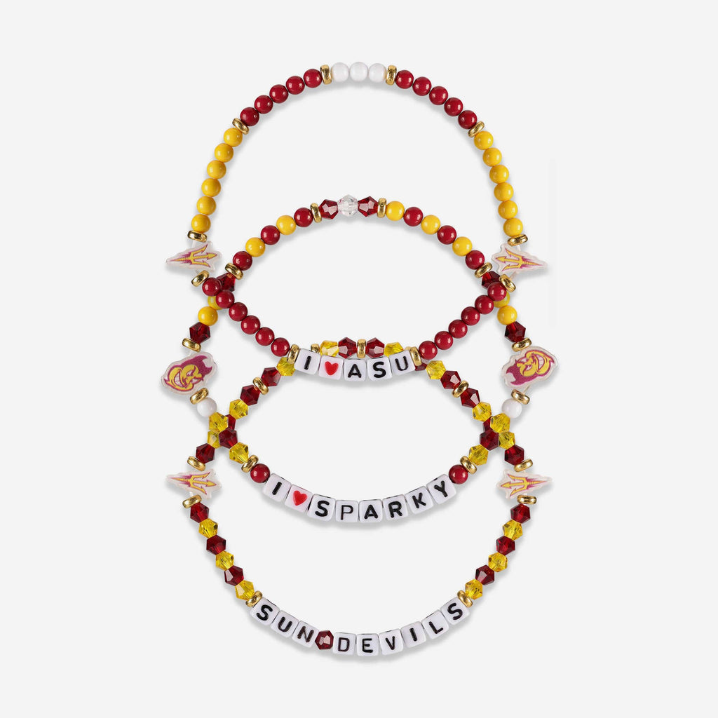 Arizona State Sun Devils 3 Pack Friendship Bracelet FOCO - FOCO.com