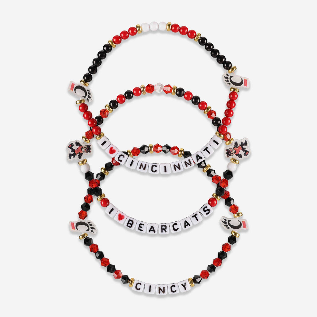 Cincinnati Bearcats 3 Pack Friendship Bracelet FOCO - FOCO.com