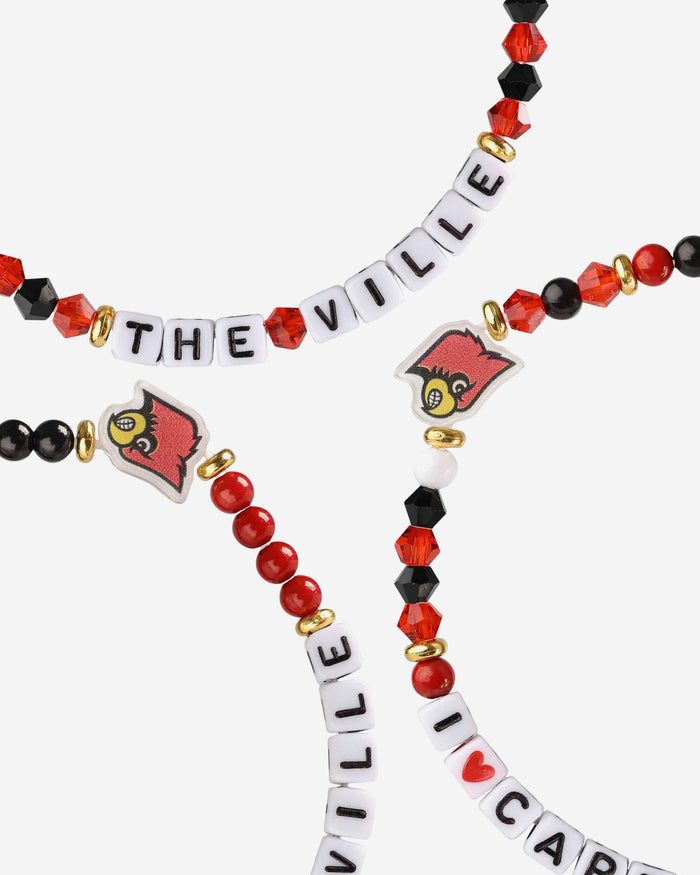 Louisville Cardinals 3 Pack Friendship Bracelet