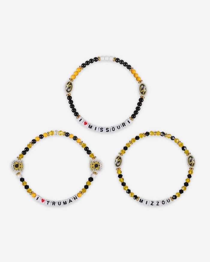 Missouri Tigers 3 Pack Friendship Bracelet FOCO - FOCO.com