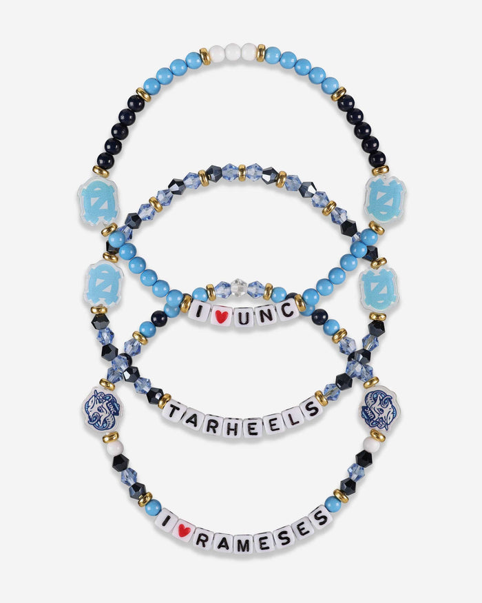 North Carolina Tar Heels 3 Pack Friendship Bracelet FOCO - FOCO.com