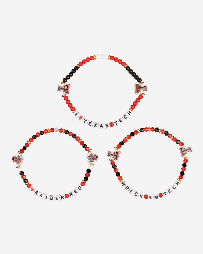 Texas Tech Red Raiders 3 Pack Friendship Bracelet FOCO - FOCO.com