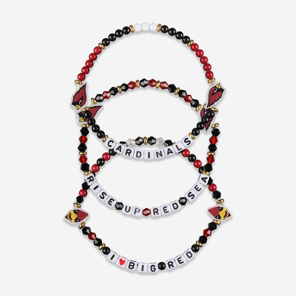 Arizona Cardinals 3 Pack Friendship Bracelet FOCO - FOCO.com