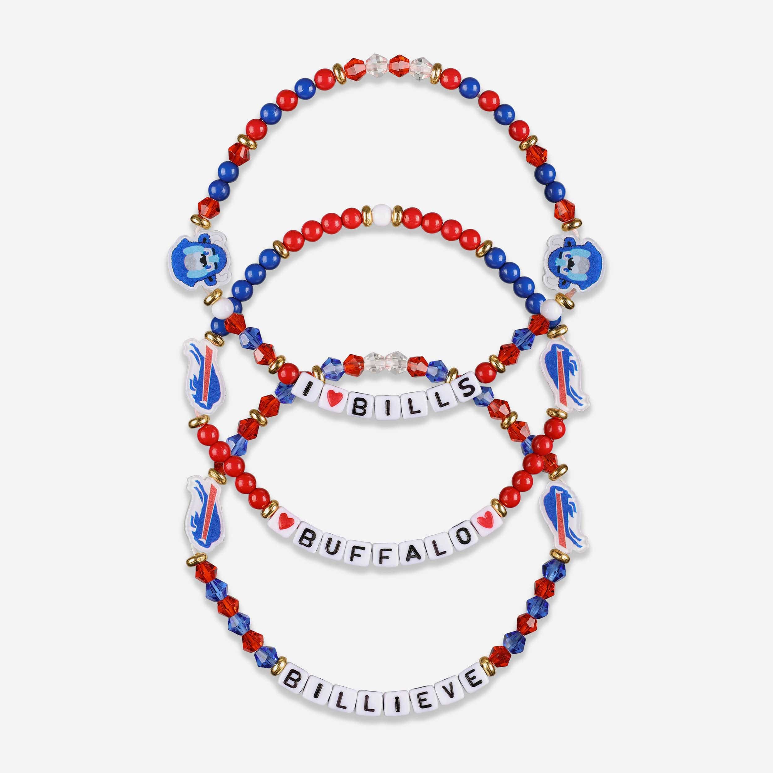 Buffalo Bills NFL 3 Pack Friendship Bracelet