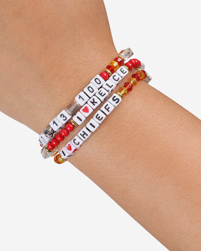 Travis Kelce Kansas City Chiefs 3 Pack Player Friendship Bracelet FOCO - FOCO.com