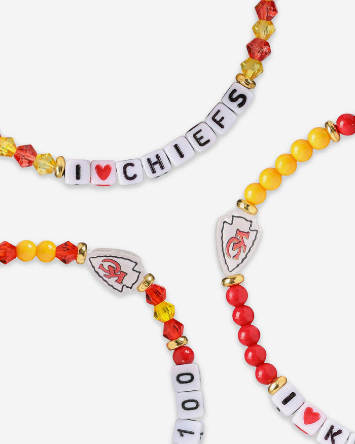 Travis Kelce Kansas City Chiefs 3 Pack Player Friendship Bracelet FOCO - FOCO.com