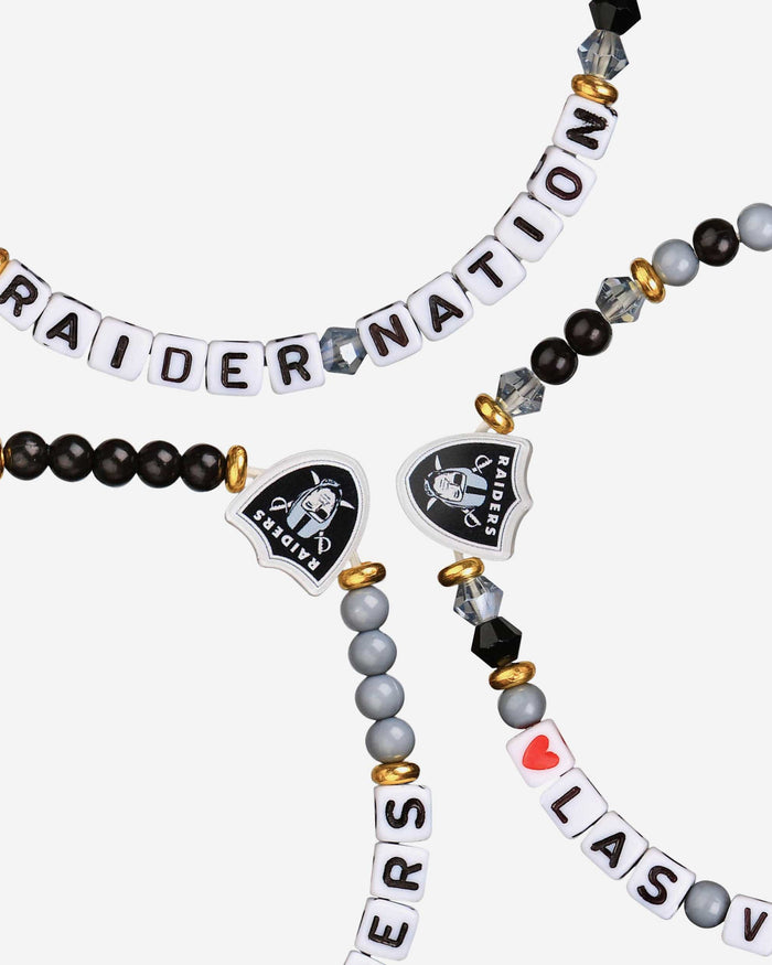 Las Vegas Raiders 3 Pack Friendship Bracelet FOCO - FOCO.com