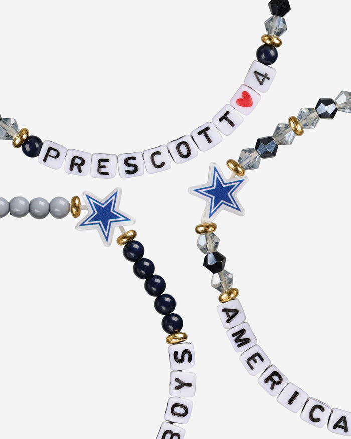 Dak Prescott Dallas Cowboys 3 Pack Player Friendship Bracelet FOCO - FOCO.com