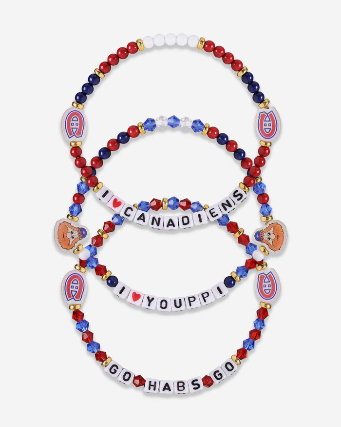 Montreal Canadiens 3 Pack Friendship Bracelet FOCO - FOCO.com