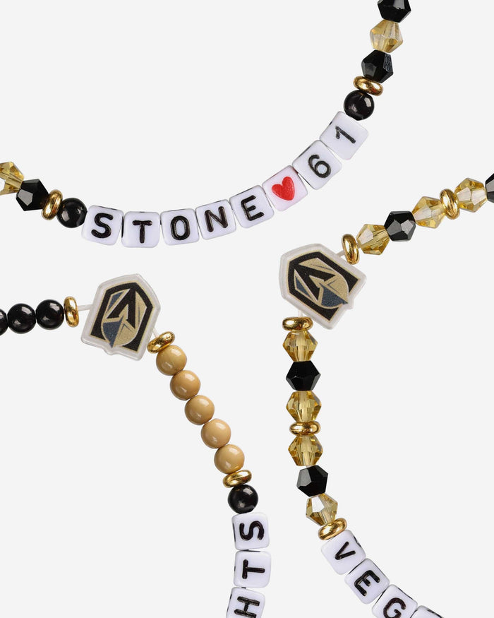 Mark Stone Vegas Golden Knights 3 Pack Player Friendship Bracelet FOCO - FOCO.com