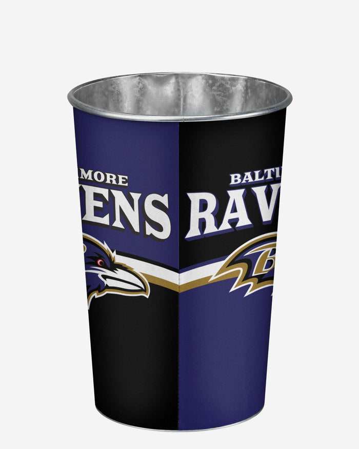 Baltimore Ravens Team Stripe Trash Can FOCO - FOCO.com