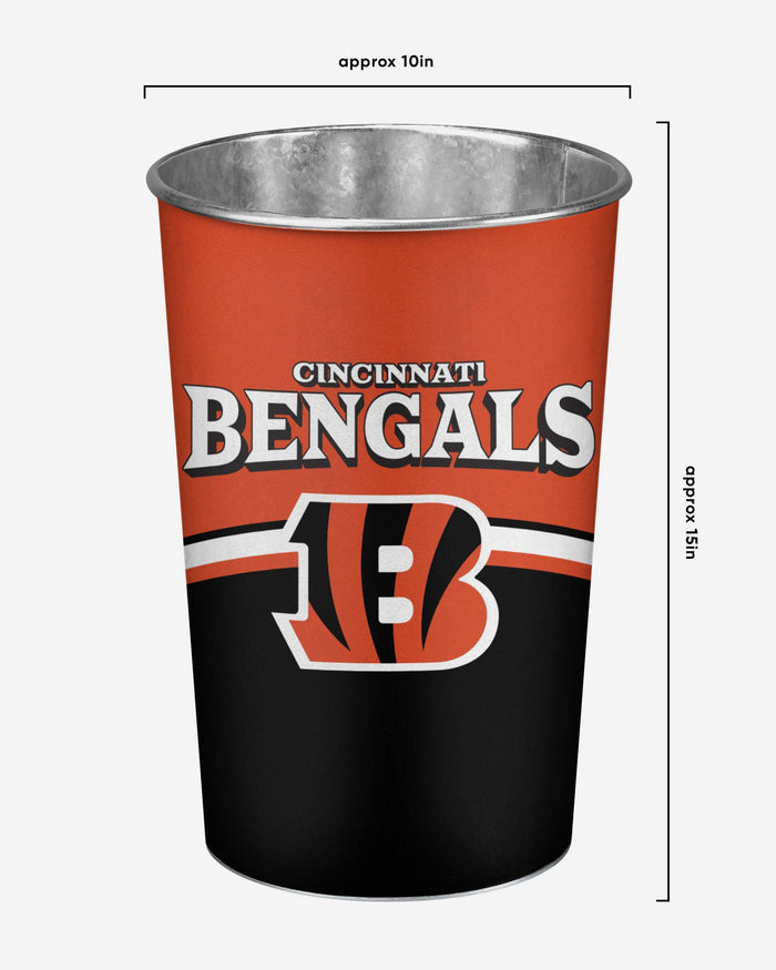 Cincinnati Bengals Team Stripe Trash Can FOCO - FOCO.com