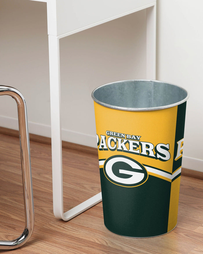 Green Bay Packers Team Stripe Trash Can FOCO - FOCO.com