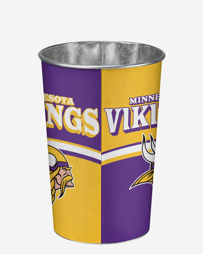 Minnesota Vikings Team Stripe Trash Can FOCO - FOCO.com