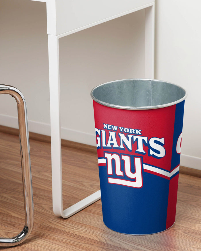 New York Giants Team Stripe Trash Can FOCO - FOCO.com