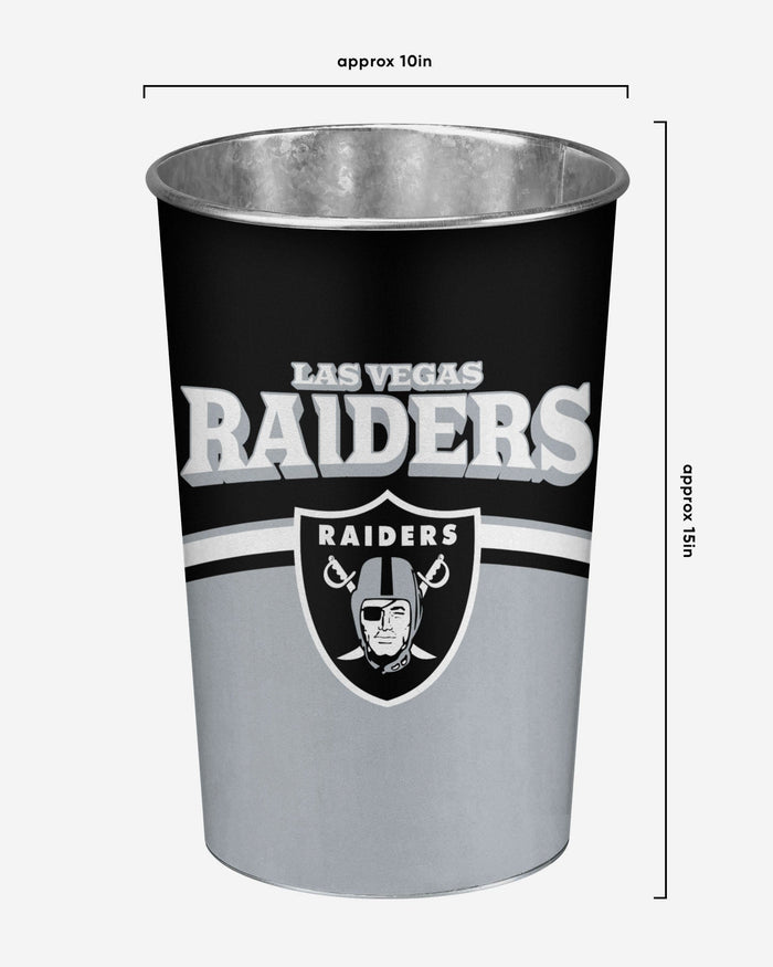 Las Vegas Raiders Team Stripe Trash Can FOCO - FOCO.com