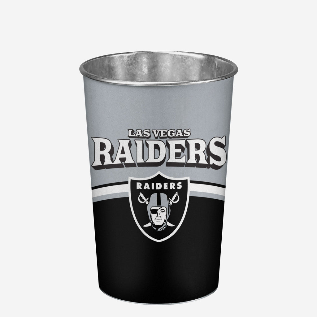 Las Vegas Raiders Team Stripe Trash Can FOCO - FOCO.com